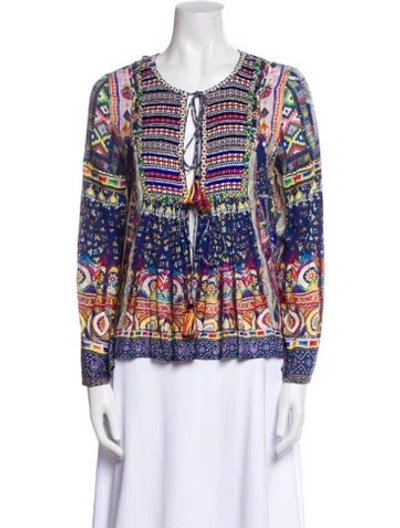 Pre-owned Camilla Printed Evening Jacket In Black