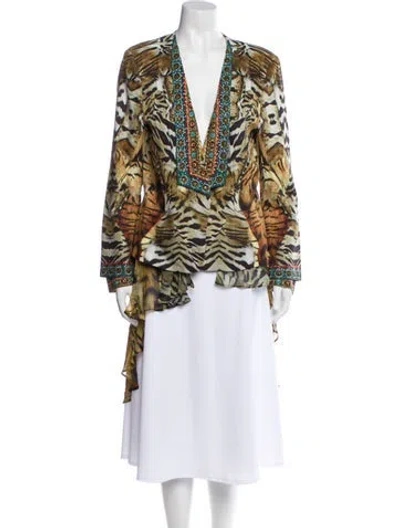 Pre-owned Camilla Printed Evening Jacket In Multi