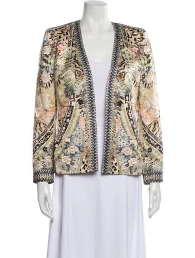 Pre-owned Camilla Printed Evening Jacket In Neutral