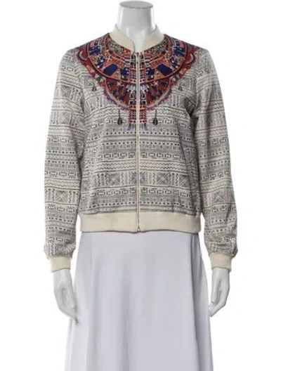 Pre-owned Camilla Printed Evening Jacket In Neutrals