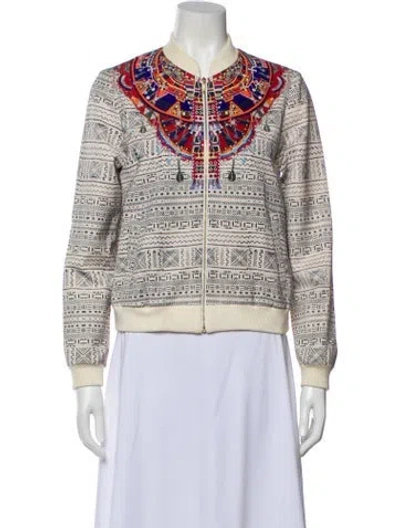 Pre-owned Camilla Printed Evening Jacket W/ Tags In Neutral