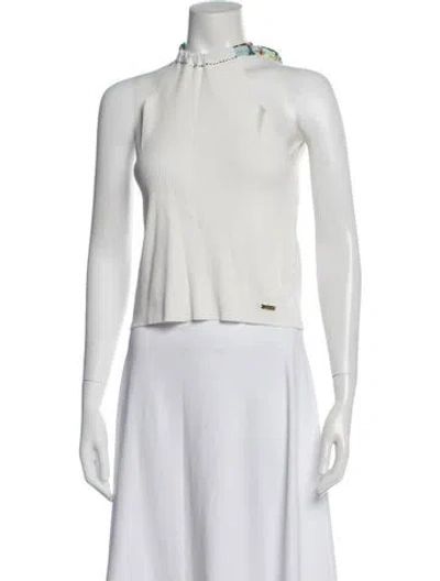 Pre-owned Camilla Printed Halterneck Top In Neutrals