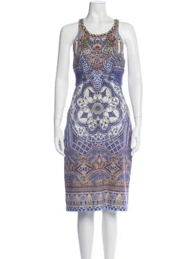 Pre-owned Camilla Printed Knee-length Dress In Blue