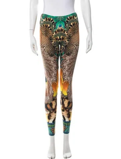 Pre-owned Camilla Printed Leggings In Green