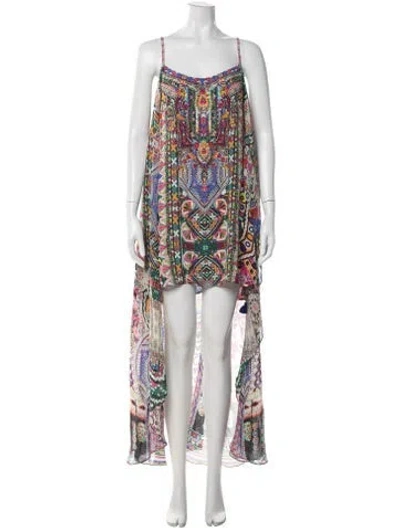 Pre-owned Camilla Printed Long Dress In Blue