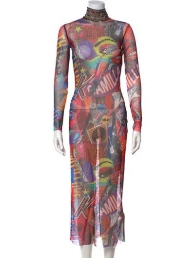 Pre-owned Camilla Printed Long Dress In Multi