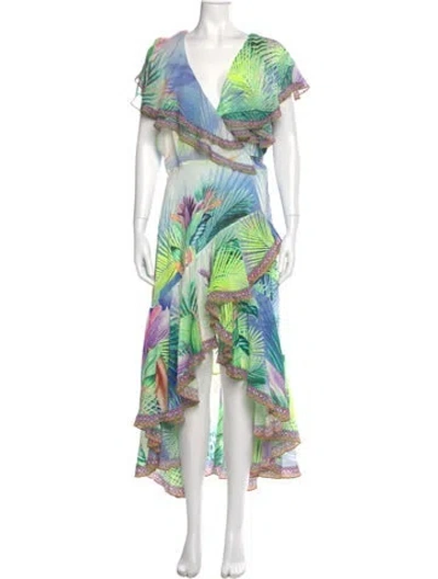 Pre-owned Camilla Printed Long Dress In Multi