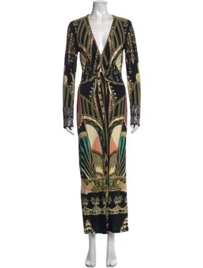 Pre-owned Camilla Printed Long Dress In Multi