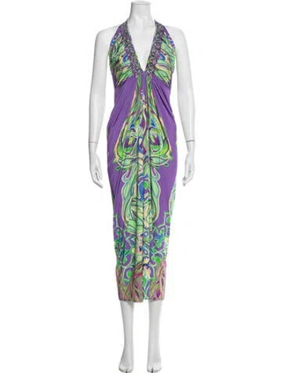 Pre-owned Camilla Printed Long Dress In Multi