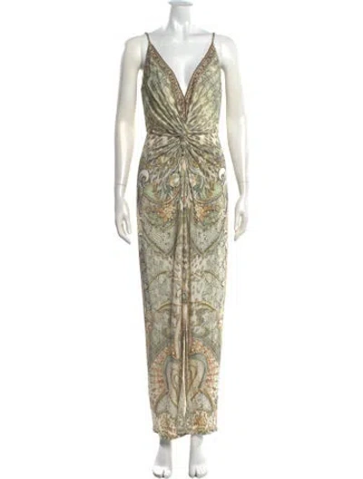 Pre-owned Camilla Printed Long Dress In Multicolor