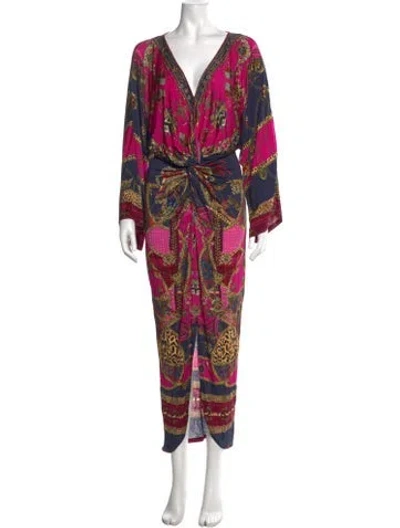 Pre-owned Camilla Printed Long Dress In Multicolor
