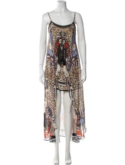 Pre-owned Camilla Printed Long Dress W/ Tags In Neutral