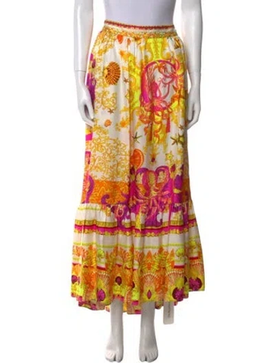 Pre-owned Camilla Printed Midi Length Skirt In Yellow