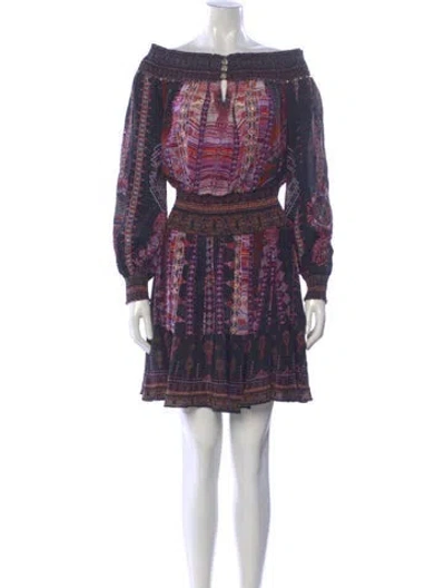 Pre-owned Camilla Printed Mini Dress In Multi
