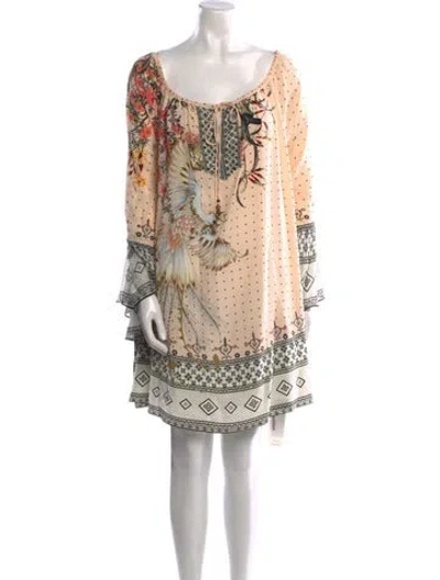Pre-owned Camilla Printed Mini Dress In Pink