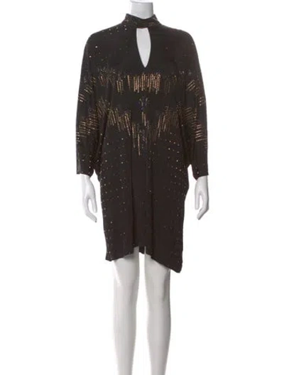 Pre-owned Camilla Printed Mini Dress W/ Tags In Black