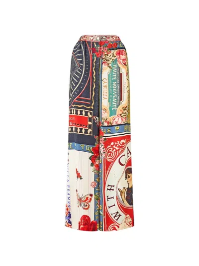 Camilla Printed Palazzo Pants In Red
