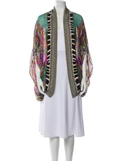 Pre-owned Camilla Printed Robe In Multi