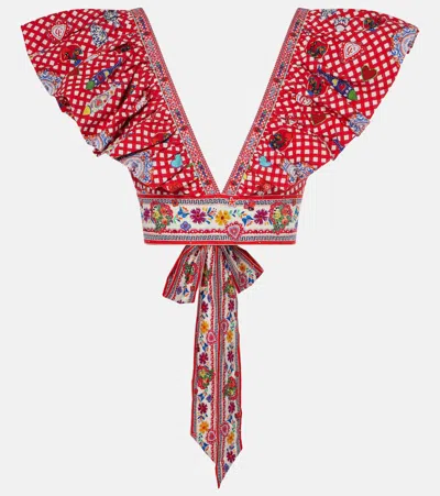 Camilla Bedrucktes Top Aus Baumwolle In Multicolor