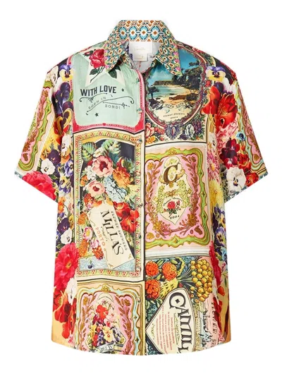 Camilla Printed Shirt In Yellow