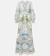 Camilla Jardim Party Button-front Dress With Shaped Waistband In Multicoloured
