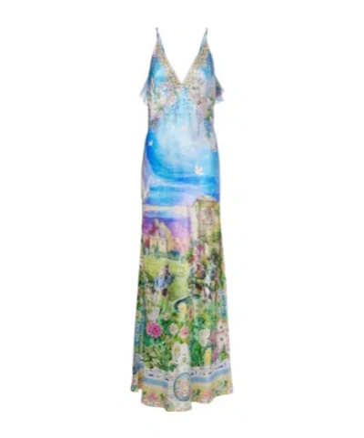 Camilla Printed Silk Slip Dress In Multi
