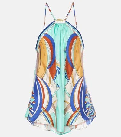 CAMILLA PRINTED SILK TOP