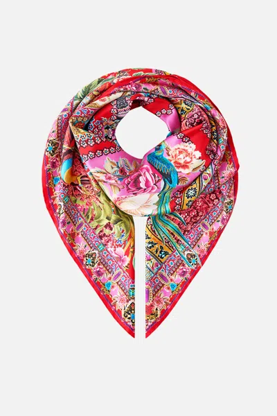 Camilla Printed Silk Twill Square Scarf Heirloom Empire In Multi