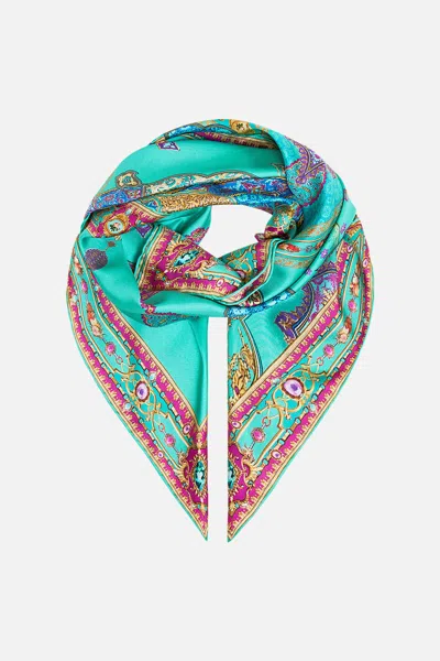 Camilla Printed Silk Twill Square Scarf The Concubines Corridor In Multi