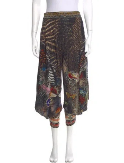 Pre-owned Camilla Printed Skinny Leg Pants In Multi