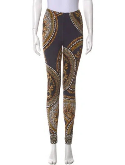 Pre-owned Camilla Printed Skinny Leg Pants In Multi