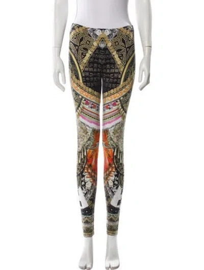 Pre-owned Camilla Printed Skinny Leg Pants In Multi