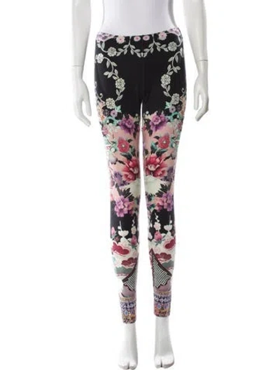 Pre-owned Camilla Printed Skinny Leg Pants In Multi