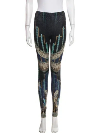 Pre-owned Camilla Printed Skinny Leg Pants In Multi