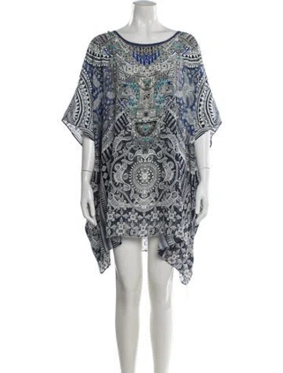 Pre-owned Camilla Printed Studded Accents Cover-up W/ Tags In Neutral