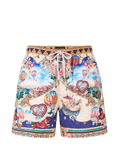 Camilla Printed Swim Shorts In Neutral