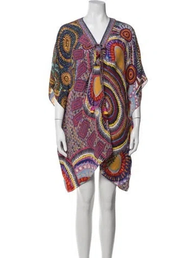 Pre-owned Camilla Printed Tassel Accents Robe In Purple