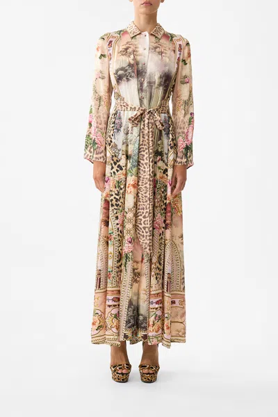 Camilla Printed Trench Watercolour Wonderland In Multi