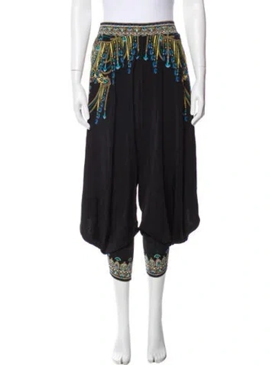 Pre-owned Camilla Printed Wide Leg Pants In Gray