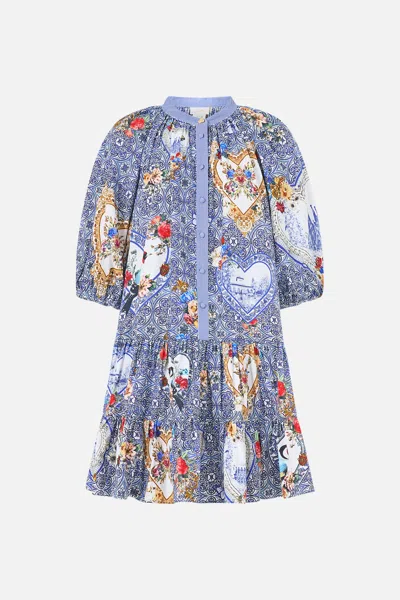 Camilla Puff Sleeve Shirt Dress The Pottery Parlour In Multi