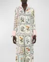Camilla Botanical-print Silk Shirt In Long Live Letterpress