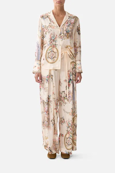 Camilla Pyjama Shirt Twilight In Istanbul In Brown