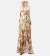 Camilla Queens Quarters Silk Maxi Dress In Multi