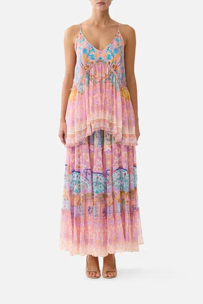 Camilla Racer Back Top With Overlay Howdy Gaudi In Multi