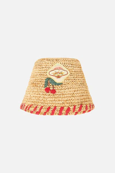 Camilla Raffia Bucket Hat Va Va Vintage In Transparent