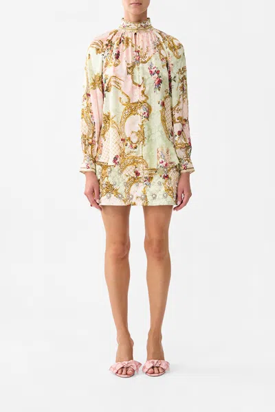 Camilla Raglan Button Up Shirt The Queens Quarters In Pink