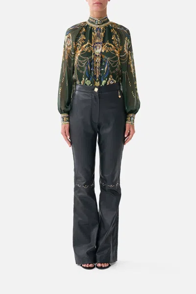 Camilla Raglan Button Up Shirt The Secession Sessions In Green