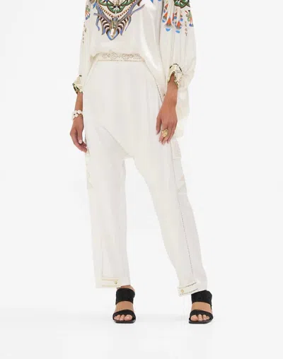 Camilla Raglan Sleeve Blouse With Cuff In Valley Queen In White