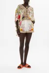 Camilla Rectangular V Neck Kaftan Egyptian Rose