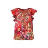 Camilla Frilled-sleeve Blouse In Red